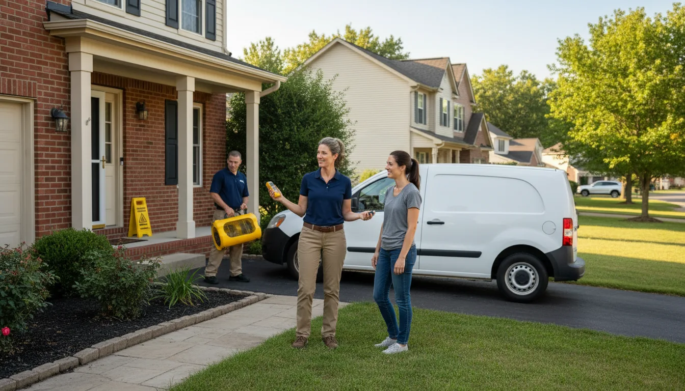 Residential water damage restoration in Burlington, IL